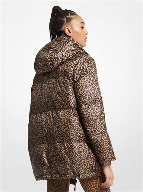 Michael michael kors leopard puffer cire vest 